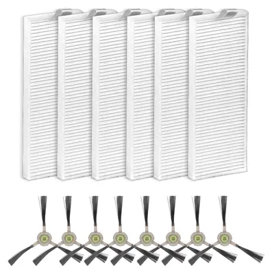 Ersatzset 14-tlg.: 6 HEPA-Filter + 8 Seitenbürsten