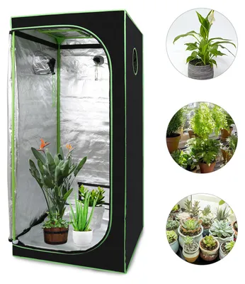 Produktbild von Ikodm Growbox 80x80x180cm Pflanzzelt Indoor 600D Oxford, 99,9% lichtdicht, 95% reflektierend