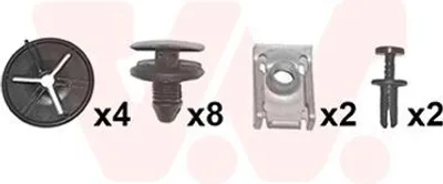 Produktbild von VAN WEZEL Montagesatz Stoßfänger 4014793 Hinten passend für PEUGEOT 308 SW I (4E, 4H)