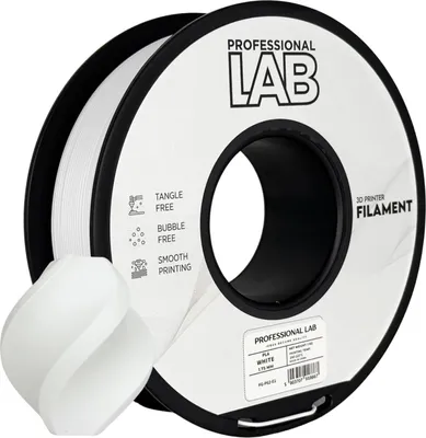 Produktbild von PLA Weiß 1.75mm – 1kg 3D-Drucker Filament | Prof. Lab