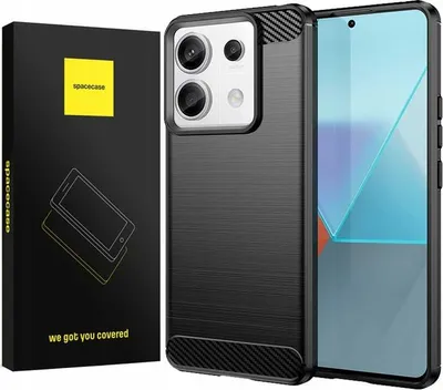 Zdjęcie produktu dla Etui ochronne SPACECASE Carbon do Poco X6 / RM Note 13 Pro 5G black