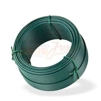 Produktbild von Bindedraht, kunststoffummantelt 2,0 mm, Länge 25 m, grün