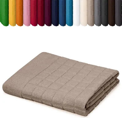Produktbild von Duschvorleger 50 x 70cm Badvorleger Vorleger Badematte Badteppich 100% Baumwolle, Farbe: Beige