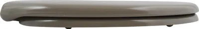 Produktbild von spirella WC Sitz Toilettendeckel Duroplast mit Absenkautomatik und auf Knopfdruck abnehmbar zur Reinigung in Taupe – Easy Fix Clip System