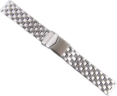 Produktbild von Minott Uhrenarmband Edelstahl silbern 18mm mit Faltschließe 21146S
