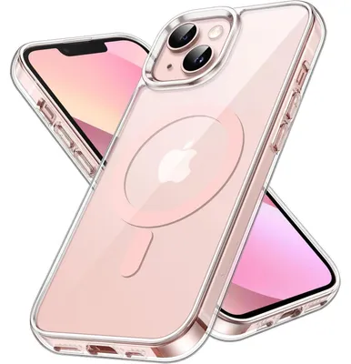 Productafbeelding van Beschermhoes voor iPhone 13 (6,1 inch), compatibel met MagSafe, transparant roze