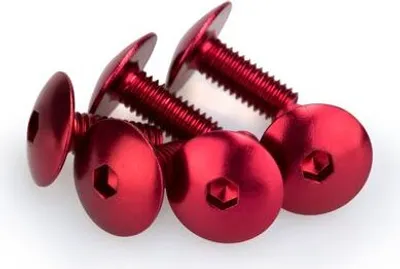 Produktbild von PUIG 0611R Muttern aus Anodisierten Aluminium  passend fuer UNIVERSAL UNIVERSAL Rot