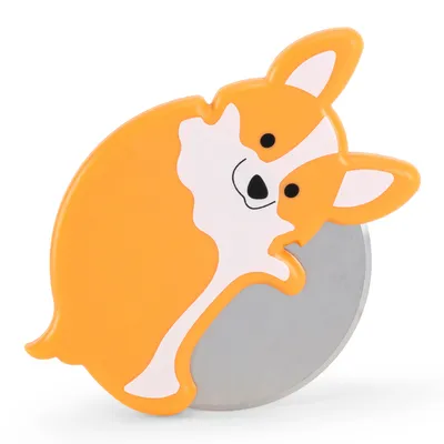Produktbild von Kikkerland Corgi Lovers, Edelstahl, Silber, Orange, ABS Synthetik, 105 mm, 75 mm