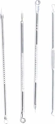 Immagine prodotto di INF Aghi acne / rimozione punti neri 4 strumenti in acciaio inossidabile