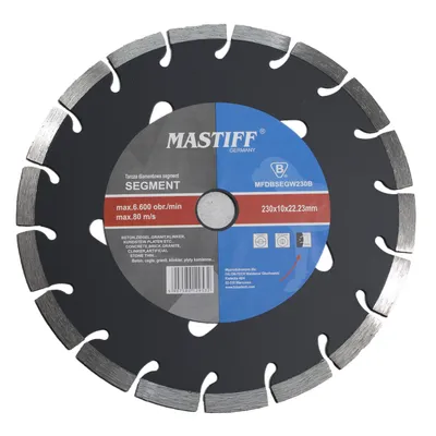 Obrázek produktu pro Segmentový diamantový kotouč pro řezání betonových kostek - řezný kotouč 230 x 22,2 mm