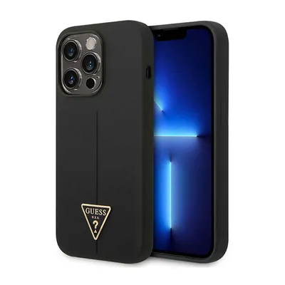 Zdjęcie produktu dla Guess GUHCP14XSLTGK iPhone 14 Pro Max6,7 czarny/black hardcase Silicone Triangle
