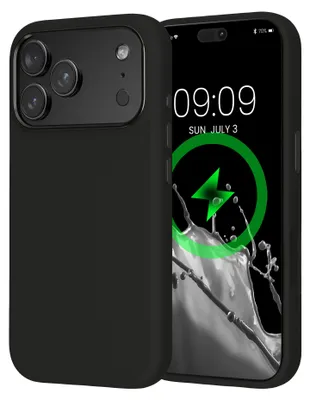 Produktbild von kwmobile Silikon Case für Apple iPhone 18 Pro / iPhone 17 Pro Hülle - kompatibel mit MagSafe, Handyhülle mit Magnetring, Mikrofaserfutter und