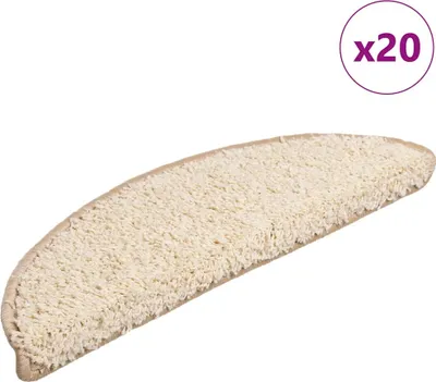 Produktbild von Stufenmatten 20 Stk. 56x17x3 cm Creme Halbrund