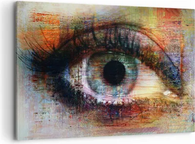 Produktbild von Bild auf Leinwand - Leinwandbild - Auge Abstraktion - 120x80cm - Wand Bild - Wanddeko - Wandbilder - Leinwanddruck - Bilder - Kunstdruck - Wanddekoration - Leinwand bilder - Wandkunst - AA120x80-3518