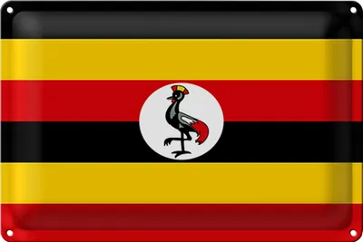 Produktbild von Blechschild Flagge Uganda 30x20cm Flag of Uganda