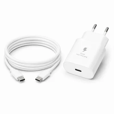 Produktbild von 25W USB-C Ladegerät für Samsung Galaxy mit 2m USB-C Ladekabel (20W)  – Schnellladeadapter für S-Serie, Ultra, Plus, FE, A-Serie