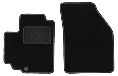 Produktbild von Velours-Fußmatten Vorne für Nissan Pixo 2008-2013 (Schrägheck) – 2-tlg, Schwarz, passgenau – Wielganizator LUX