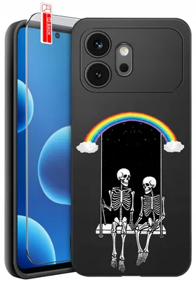 Productafbeelding van Beschermhoezen voor de Honor 600 – Designs | Mat siliconen hoesje + 9H glas