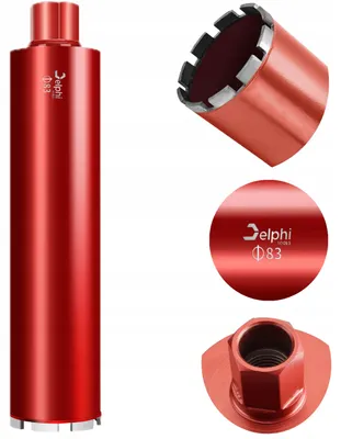 Obrázok produktu pre Delphi Tools diamantová jadrová korunka 83 x 450 mm – závit 1 1/4 UNC, 7 segmentov, do betónu
