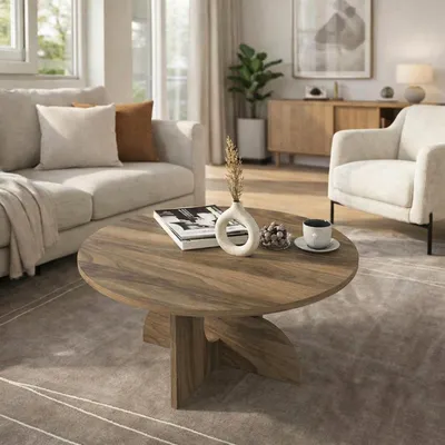 Produktbild von Couchtisch Enigma Walnuss 75 cm Rund