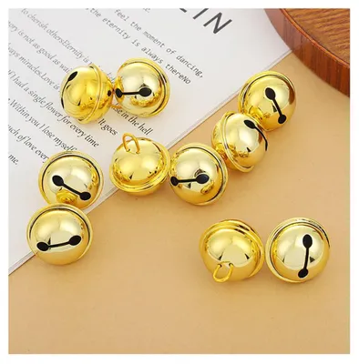50 goldene Metallglocken 30 mm zum Basteln und Dekorieren