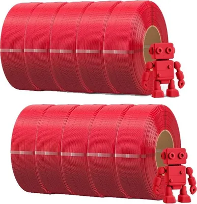 Image de filament pour imprimante 3D, matériau PLA de 1,75 mm, impression écologique, PETG rouge
