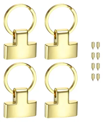4er-Pack Schlüsselanhänger-Hardware, gold, 42x25x8 mm