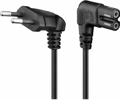 Immagine prodotto di goobay Cavo di connessione Euro angolato su entrambi i lati nero 0,3 m