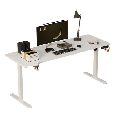 Obrázok produktu pre Biely nastaviteľný elektrický stôl 160x80