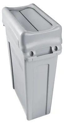 Produktbild von Rubbermaid Slim Jim Schwingdeckel 87L Abfallbehälter Mülltonne schwarz