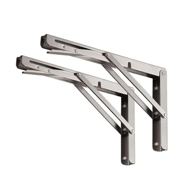 Image de Supports de plateaux pliants 20 ", charge maximale de 330lb Support de plateaux pliants en acier inoxydable