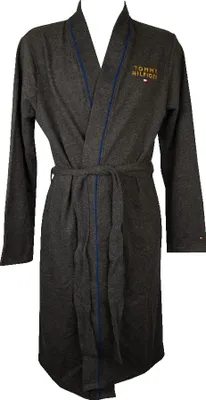 Immagine prodotto di Accappatoio leggero TH TOMMY HILFIGER vestaglia da casa incrociata con logo ricamato articolo UM0UM02990 hw bathrobe, XL, Cotone 50%,Poliestere 50%