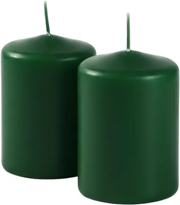 Obrázok produktu pre Sviečky Risthò, tmavozelené, priemer 7 cm, výška 10 cm, 4 kusy
