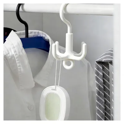 Produktbild von Krawattenhalter, platzsparender Organizer mit 4 Haken und 360 Grad drehbarem Handtaschenaufhänger – für Schlafzimmer, Kleiderschrank, Zuhause, Tanktop, Krawatte, Schal, Geldbörse, Hut