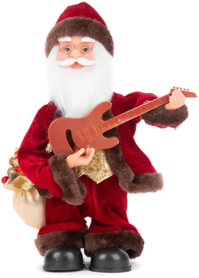 Immagine prodotto di Decorazione MagicHome Natale, Babbo Natale con chitarra, 3xAAA, 35 cm, musicale
