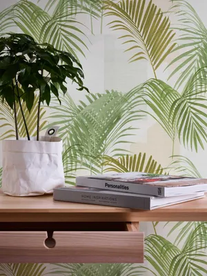 Obrázek produktu pro A.S. Création vliesová tapeta 38710-1 palmové listy bambus kapradí zelená 53 x 1005 cm