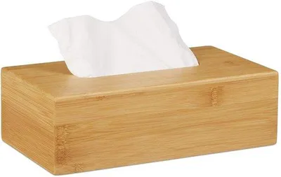 Produktbild von Famanu Tissuebox aus Bambus – 27,5 x 15,5 x 8,5 cm, Halter für Taschentücher