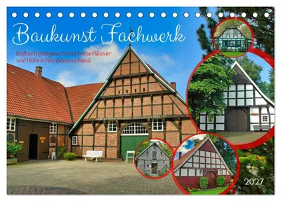 Produktbild von Baukunst Fachwerk (Tischkalender 2027 DIN A5 quer), CALVENDO Monatskalender
