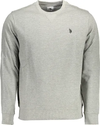 Produktbild von Graues Herren-Sweatshirt mit Rundhalsausschnitt und Stickapplikation