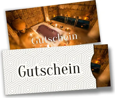 Produktbild von itenga Geschenkgutschein Fotodesign mit Hülle - Motiv WELLNESS Postkarte zum Ausfüllen  21,0 x 9,8 cm