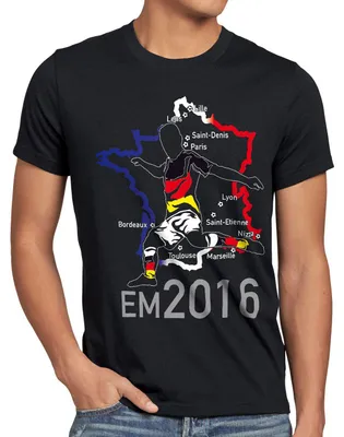 Produktbild von style3 EM 2026 Deutschland Fan Herren T-Shirt Frankreich alle Spielorte