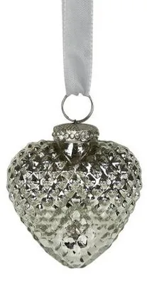 Productafbeelding van Mars & More decoratiehart, zilverkleurig, 8 cm