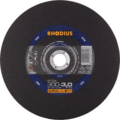 Image de RHODIUS Disques à tronçonner stationnaires acier ST34 300 x 3,0 x 32,00 mm 10 pièces