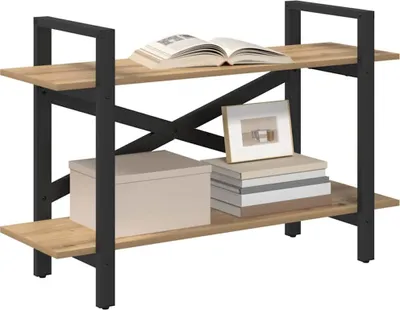 Obrázek produktu pro vidaXL Artisan dubová knihovna 100 x 33,5 x 64 cm materiál na bázi dřeva