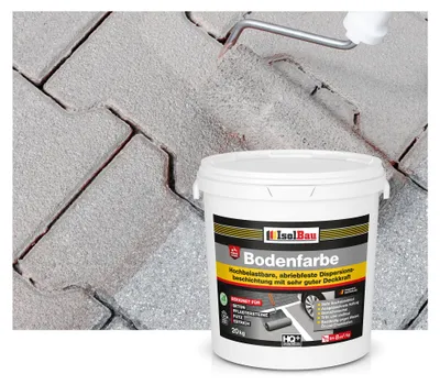 Produktbild von Isolbau Bodenfarbe Steingrau 20 kg Betonfarbe Bodenbeschichtung wasserfest