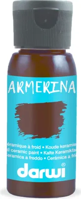 Produktbild von Darwi 4x Kalte Keramikfarbe, Flasche 50ml, Dunkelbraun Dunkelbraun DA0380050805C