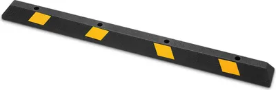Produktbild von VEVOR Parkstopper, 1840 mm 2 Stück Schwerlast-Parkhilfe für die Garage, Gummibordstein Garagenbodenstopper mit reflektierenden Streifen, Hilfsgeräte für Autos, Vans, Lkw, Reifenradführungsblock Stoppt Stoßfänger, 1 Packung, 72x6x4 Zoll