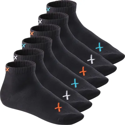 Produktbild von CFLEX Lifestyle Herren & Damen Kurzschaft Socken (6 Paar), Baumwoll Quarter Socken - Black Mix 47-50