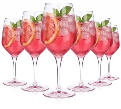 Produktbild von 6x Sarti Glas 0,44l Weingläser Cocktailgläser Sarti Rosa Spritz Aperitif Drink