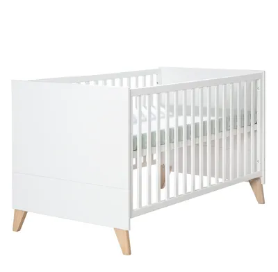 Produktbild von roba Kombi-Kinderbett Leon 70x140 cm - Babybett mit 3 Schlupfsprossen & 3-fach höhenverstellbarem Lattenrost